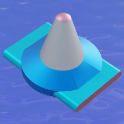 Rocket - Structure gonflable pour aquaparks - Équilibre et dextérité - 3x2,4x2,05m