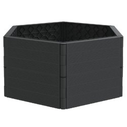 Helloshop26 - Jardinière bac lit surélevé plantes fleurs terrasse jardin PP anthracite 02_0038715 - 3000214055213