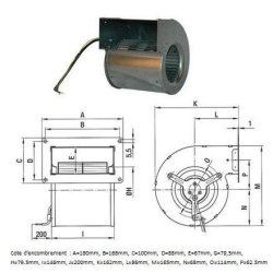 Ventilateur centrifuge d2e 097 bi56.02 ebmpapst-xnw
