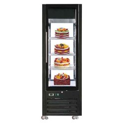 Vitrine pâtissière positive 4 faces vitrées - ATOSA-FC-430R - 400 L - froid ventilé - acier laqué noir et inox
