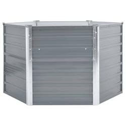 Helloshop26 - Jardinière lit surélevé plantes fleurs jardin acier galvanisé 129 x 129 x 77 cm gris 02_0001089 - gris métal 3000074481535