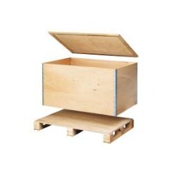 4121006 - Caisses en bois Drouin - dimensions extérieures 1200x1000x600 mm - pliante et palettisation 4 entrées