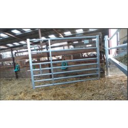 62061 - Barrière agricole 7 lisses pour petit bétail - Jourdain - réglable en tube 40 mm