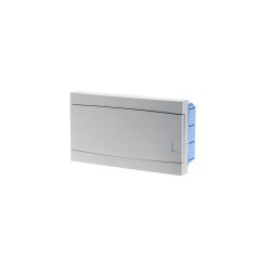 Coffret de distribution IP40 gris - Mahmoudi - à encastrer 12 modules - conforme IEC 60670