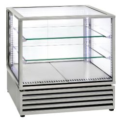 Roller Grill vitrine de comptoir réfrigérée ventilée inox, ouverture arrière, 800 mm CD 800 I - gris verre CD 800 I