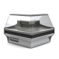 Vitrine d'angle positif L.1385mm P.1385mm Vitre bombée Docriluc