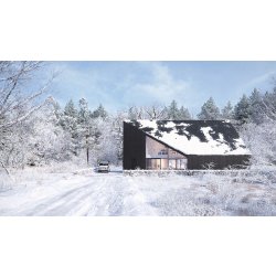 Maison à ossature - 4 containers maritimes type A - 40 pieds HC modifiés - Dimensions 6,06 x 2,44 x 2,89 mètres