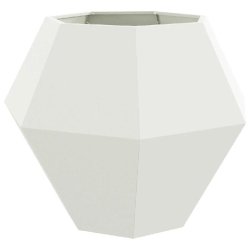 Helloshop26 - Jardinière rectangulaire extérieure design classique 100 x 100 x 80 cm en acier blanc 02_0053092 02_0053092 - blanc acier 3000237754186