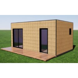 Studio de jardin en kit Kit&A - 18,60 m² avec salle d'eau, kitchenette et pièce à vivre