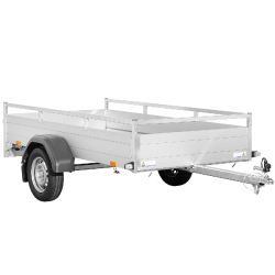 Remorque bagagère en aluminium - MCALU PRO - 1 essieu - PTAC : 750 Kg - 255 x 133 cm - Saris - Référence MP 255 133 750 1
