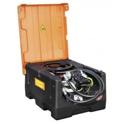 Station essence KS Easy Mobil 120 litres ADR - Pompe électrique 12 V - Avec capot - CEMO - 11499F