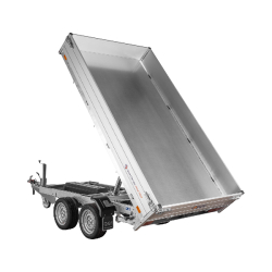 Remorque Benne SARIS - 306 x 184 cm - PTAC : 3500 kg - 2 Essieux - Freinée - Pompe électrique - K1 306 184 3500 2 E