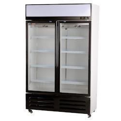 Romux® Professional Vitrine Réfrigérée 2 Portes 700 Litres Ventilées avec Tirage Forcé | Vitrine a boissons | Réfrigération Verticale Positive