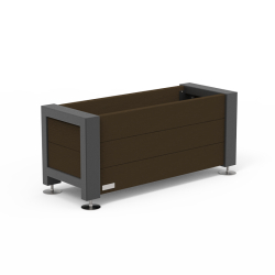 Jardinière Harmonie - Contenance 0.08 m3 - Référence HA-JA-01 - Structure en acier sablé - Coloris gris, marron ou noir