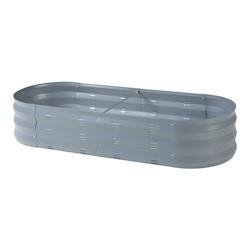 Helloshop26 - Jardinière bac à plante fleur surélevée acier galvanisé 129 x 50 x 25 cm anthracite 03_0009504 - acier 3000224732562