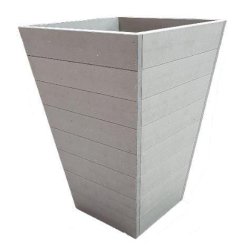 Jardinière Ozon Conique 100% Recyclée - 62x62x89 cm - Gamme Rabotée - Coloris Naturel - JOC