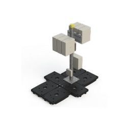Mât autostable RRU/RRH - 6 RRU avec coffrets - 30m de hauteur - Ø90 H1500 - 218 kg