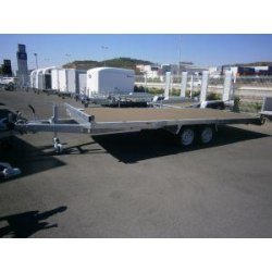 Plateau nu 506x215 cm - 3500 kg PTAC - 2 essieux - Roue dessous - Lider