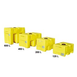 Cuve à eau rectangulaire 600 L en PE résistant au vieillissement - Référence 10098