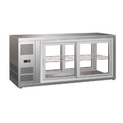 Vitrine de pâtisserie service avant arrière réfrigérée a poser 150 l - 7450.0600