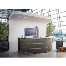 Banque  d'accueil moderne et fonctionnelle  pour un espace professionnel accueillant