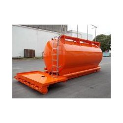 Citerne amovible à eau en acier - capacité 7 000 à 12 000 litres - montée sur berce