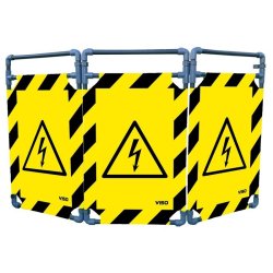 Barrière d'intervention 3 panneaux PVC ou Inox 304 - 1000 / PVC / Electrique