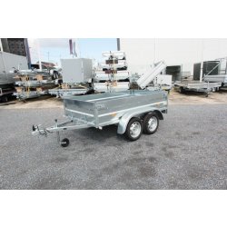 Remorque utilitaire multi usage sans frein avec 4 ridelles amovibles idéale pour le transport des particuliers comme des pros - erde expert lc 242 galva