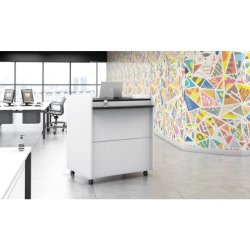 Banque d'accueil mobile BAM - Polyvalente, fonctionnelle et design - Fabrication française