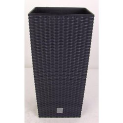 Prosperplast - Pot Rato 26,6 L avec insert, 26,5x26,5x50 cm, coloris Anthracite - gris plastique 177791