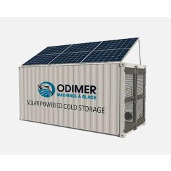 Chambre froide positive à énergie solaire Odimer - conteneur transportable 7,5 m² - Température 0°C à +4°C