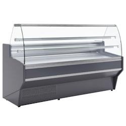 Vitrine-comptior à verre courbé pour pâtisserie en noir - 1985x940x1300 mm - 1250 W 230/1V - 24P56199 Eurast - noir multi-matériau 24P56199