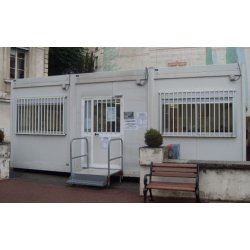 Bungalow de chantier open space - monobloc avec bureau privatif pour services municipaux