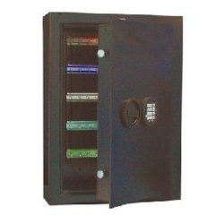 Coffre-fort avec serrures électroniques - 100 crochets pour clés - Résistant à l'usure et au feu - SKU: J-658-B100E