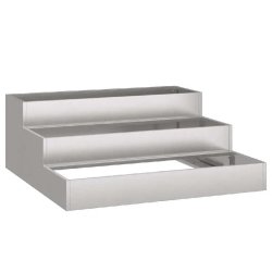 Helloshop26 - Cache-pot de jardin design moderne 90 x 90 x 35 cm durable extérieur en acier inoxydable argent - inox 3000237222456