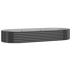 Helloshop26 - Jardinière bac lit surélevé plantes fleurs terrasse jardin de jardin acier enduit de poudre anthracite 02_0039493 - acier 3000218536473
