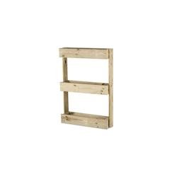 HORTALIA Jardinière verticale Stand Line Wall KD 3B en bois traité pour l’extérieur - marron Bois massif 700702KD