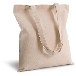 Sac shopping en coton canvas - longues anses 70 cm - Réf: KI0250 - Kimood