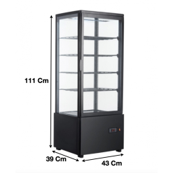 Vitrine réfrigérée de comptoir 98 L - double vitrage - refroidissement ventilé - thermostat réglable