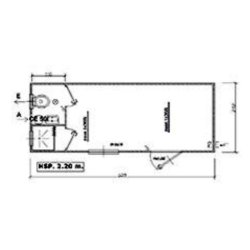 Bungalow de chantier 6m - avec sanitaire, bureau aménagé et équipements complets