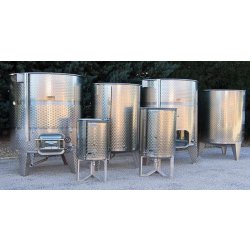 Cuves en acier inoxydable pour vin et huilerie Algor - Provenance italienne - Différents diamètres et capacités disponibles