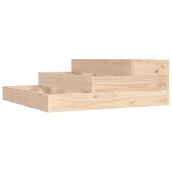 Helloshop26 - Jardinière en bois de pin massif rustique 78 x 78 x 27 cm idéal pour plantes décoratives en bois naturel 02_0048489 - Bois massif 300