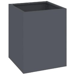 Helloshop26 - Cache-pot de jardin industriel chic 32 x 32 x 40 cm usage extérieur style moderne en acier anthracite - acier 3000237429350