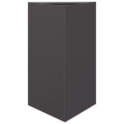Helloshop26 - Jardinière bac lit surélevé plantes fleurs terrasse jardin triangulaire 50 x 43 x 75 cm acier noir 02_0038816 - noir acier 3000217881246