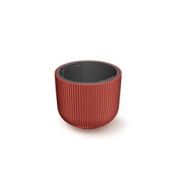 Prosperplast - Jardinière couleur terre cuite avec réserve d’eau, collection MILLY - 23,9x23,9x19,7 cm, capacité de 7 L - orange plastique polypr
