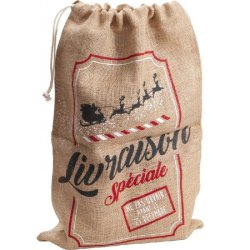 Sac hotte en jute "Livraison spéciale" 40x60cm