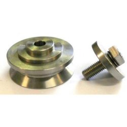 Tiq10417 - Kit galet de guidage forme V ancienne version L:27.5mm Ø60mm - Adaptable Convotherm 2117291