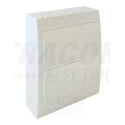 Boîte de distribution en saillie - Cache blanc - Rail N-PE 2×12 (24) modul - IP40 - Dimensions 330×270×75mm