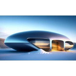 Pods studio de jardin futuriste ISK75 - construction modulaire en acier - dimensions 12,5m x 3,5m