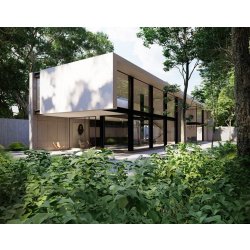 Grand studio de jardin modulaire en ossature acier - Modèle ISKAN105 - 105m² avec installations complètes